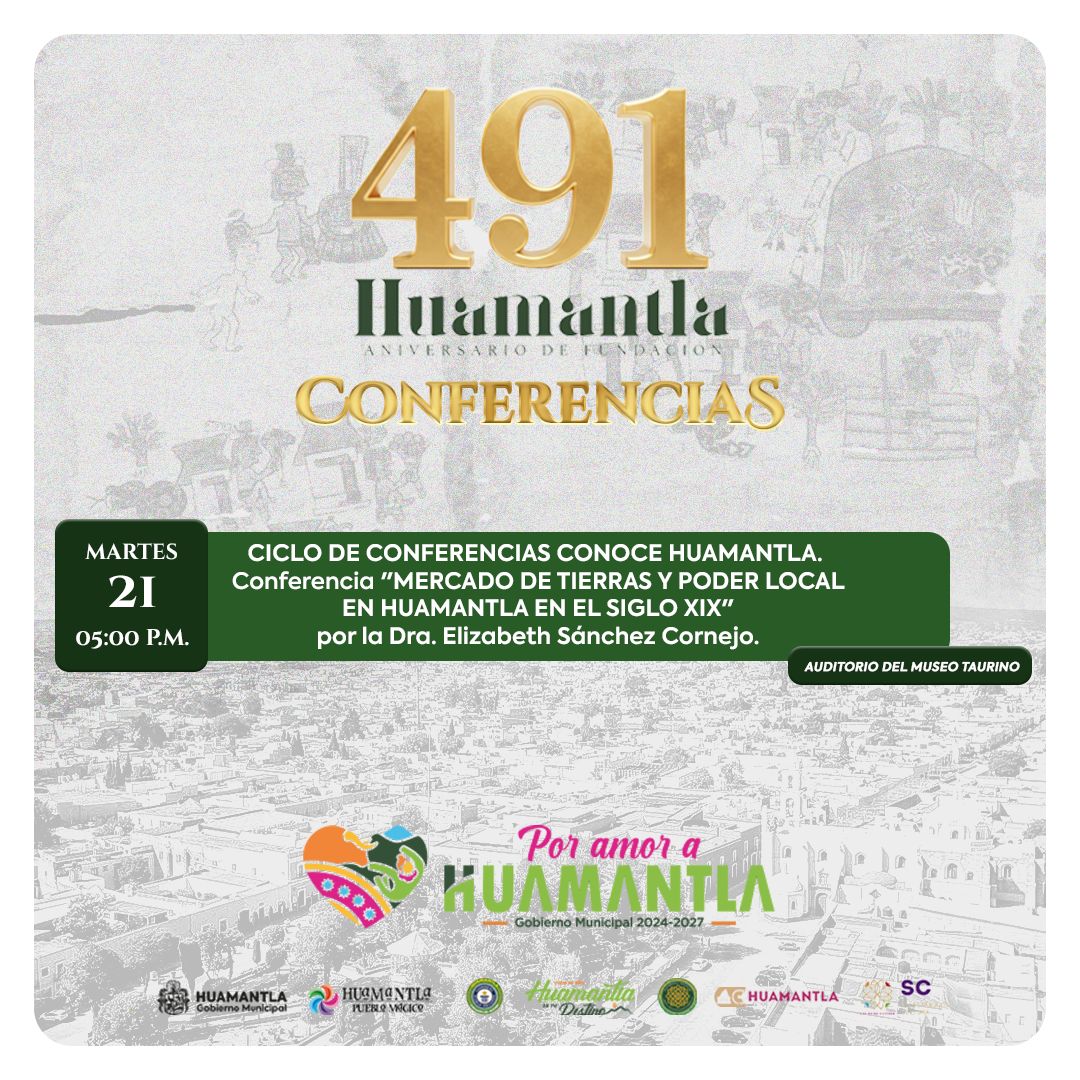 Huamantla continúa su ciclo de conferencias 'Conoce Huamantla' con la participación de la Dra. Elizabeth Sánchez Cornejo